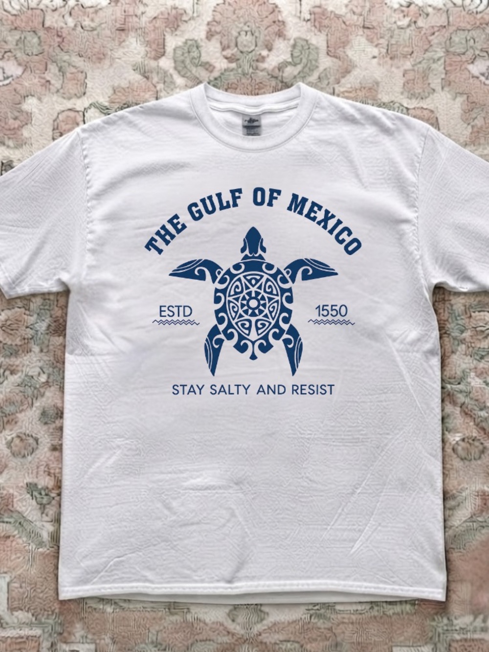 The Gulf Of Mexico Estd 1550 Sea Turtle Stay Salty And Resist Vintage T-Shirt